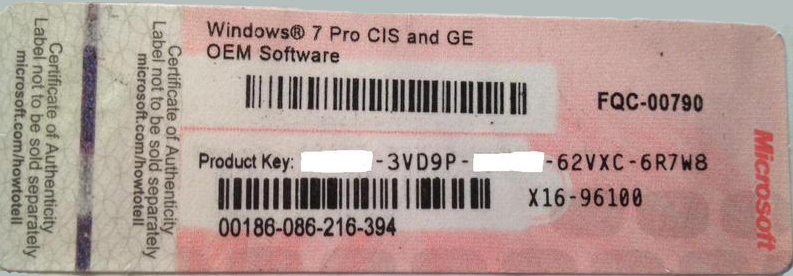 Продаем Windows 7 Professional oem software