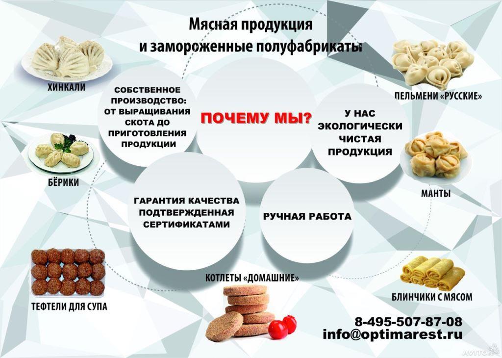 Полуфабрикаты мясные премиум класса