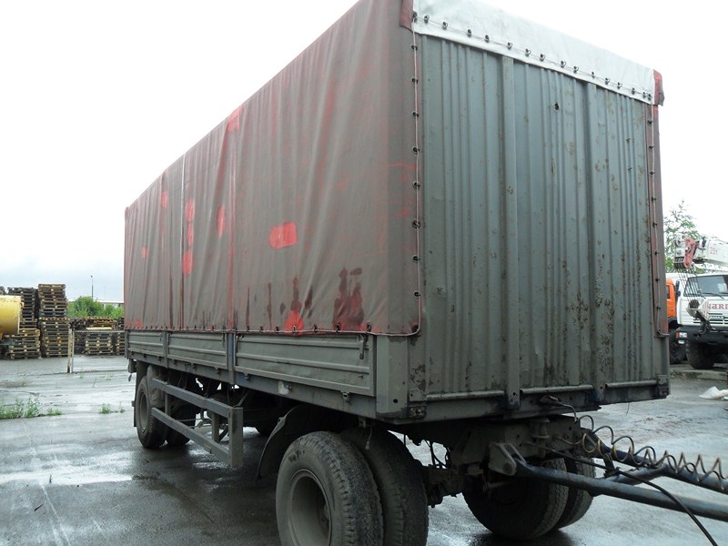 МАЗ 83781 (2008г) прицеп борт-тент 2-х осный (поворотное дышло), г/п 15тн