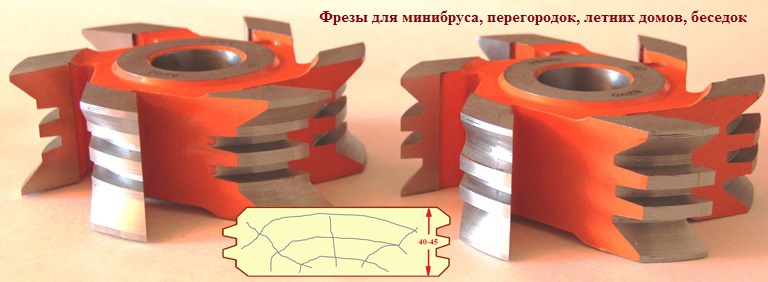 Фрезы для минибруса 160х40х45 мм, напайки Р6М5