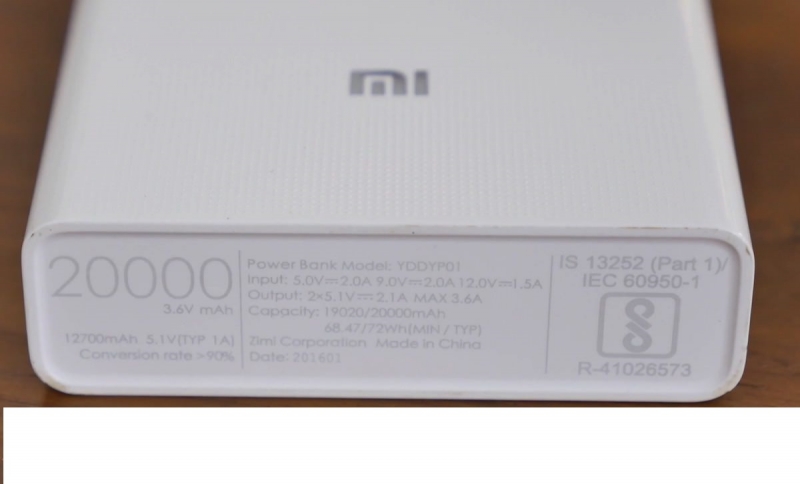 Внешний портативный аккумулятор Xiaomi Mi Power Bank 2V