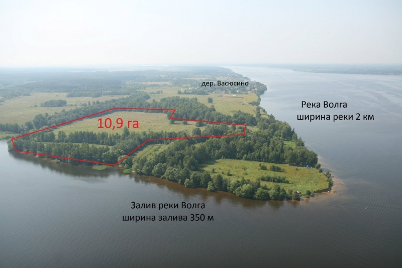 Участок 10,9 га у дер. Васюсино Калязинского района Тверской области